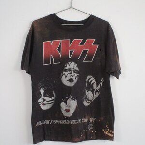Vintage Kiss Alive / Worldwide '96 '97 Tour Tee Shirt Black